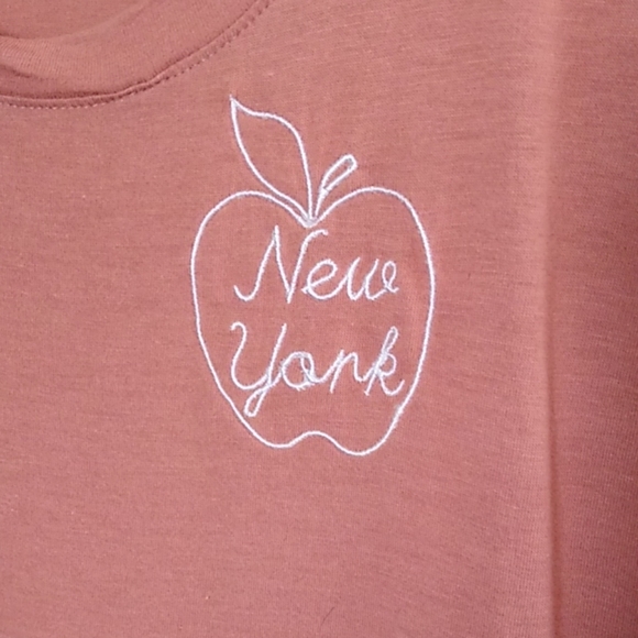 Express Embroidered Logo Tee Dusty Pink Size Sm - Picture 2 of 2